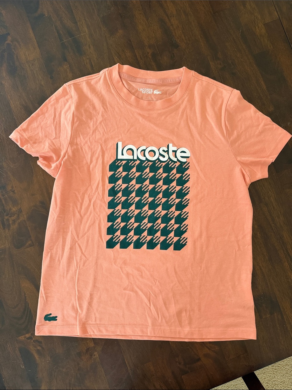 Women's Lacoste Sport Breathable Houndstooth Patterned T-shirt